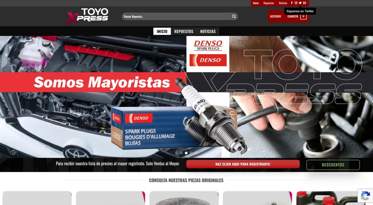 ToyoXpress — tienda B2B repuestos Toyota